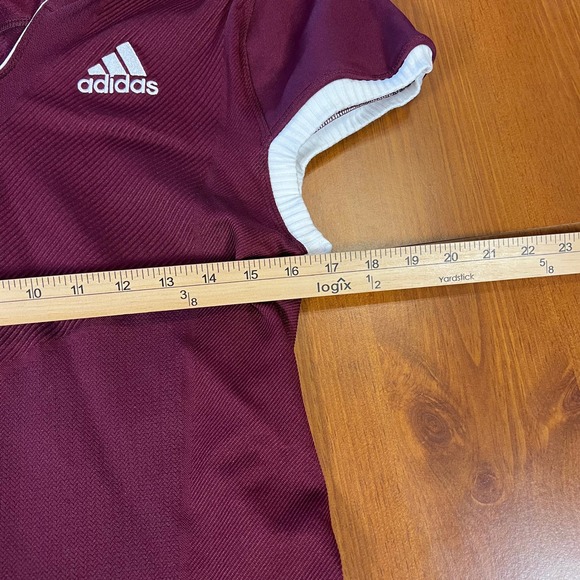 Adidas Primeknit A1 Football Jersey 2XL Maroon White Trim Adult Mens Athletic - Picture 6 of 7